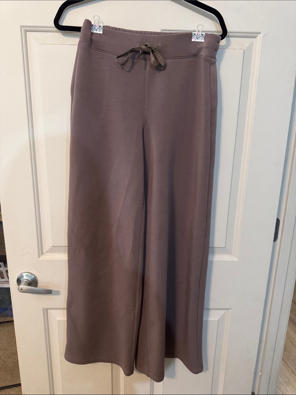 SPANX Wide-Leg Drawstring Pants in Mauve Brown